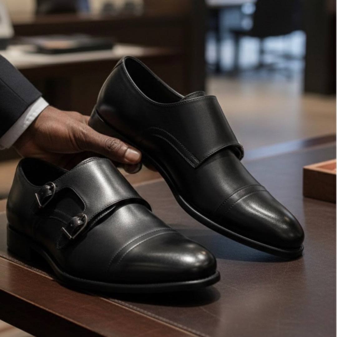 Men Double Monk strap Shoes