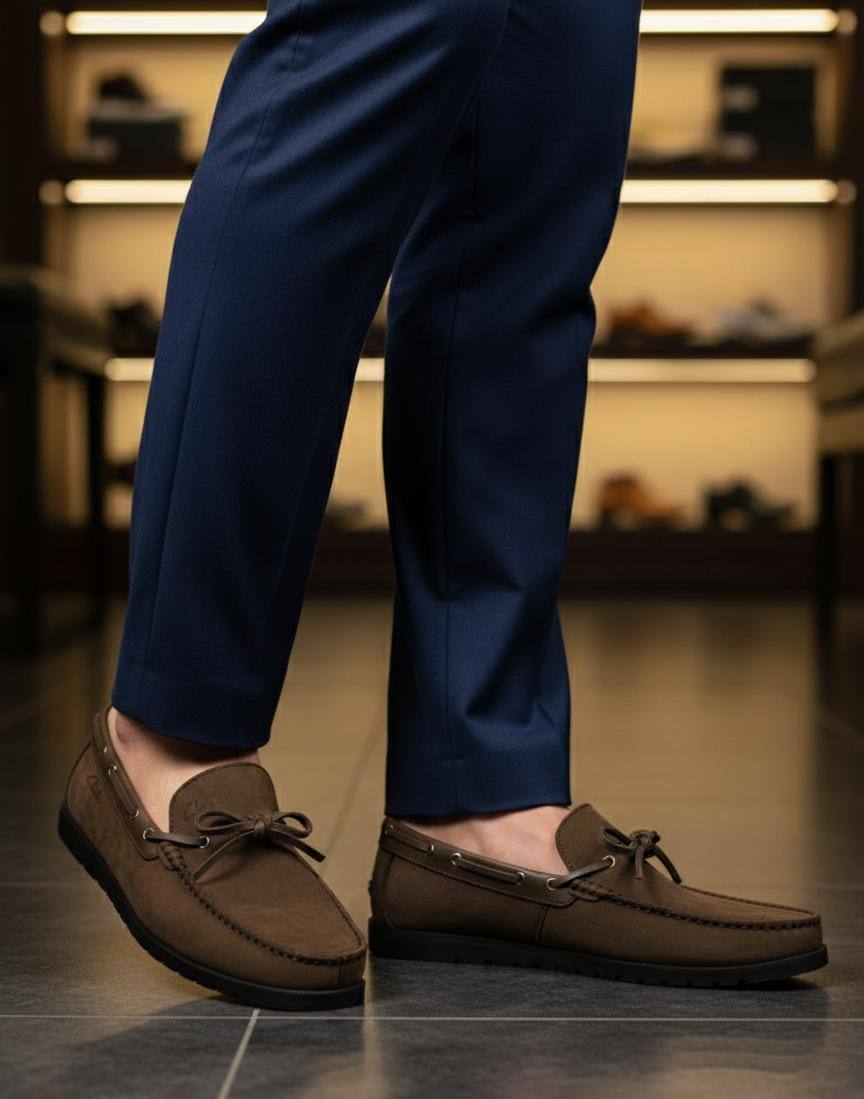 Men’s Heritage Suede Boat Loafer (Coffee AC-HUB1)