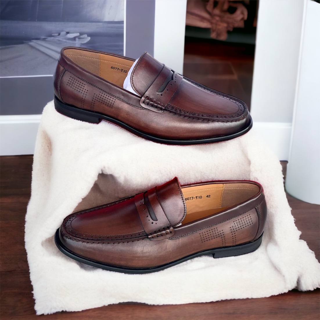 Classic Penny Loafer Shoes (Coffee)
