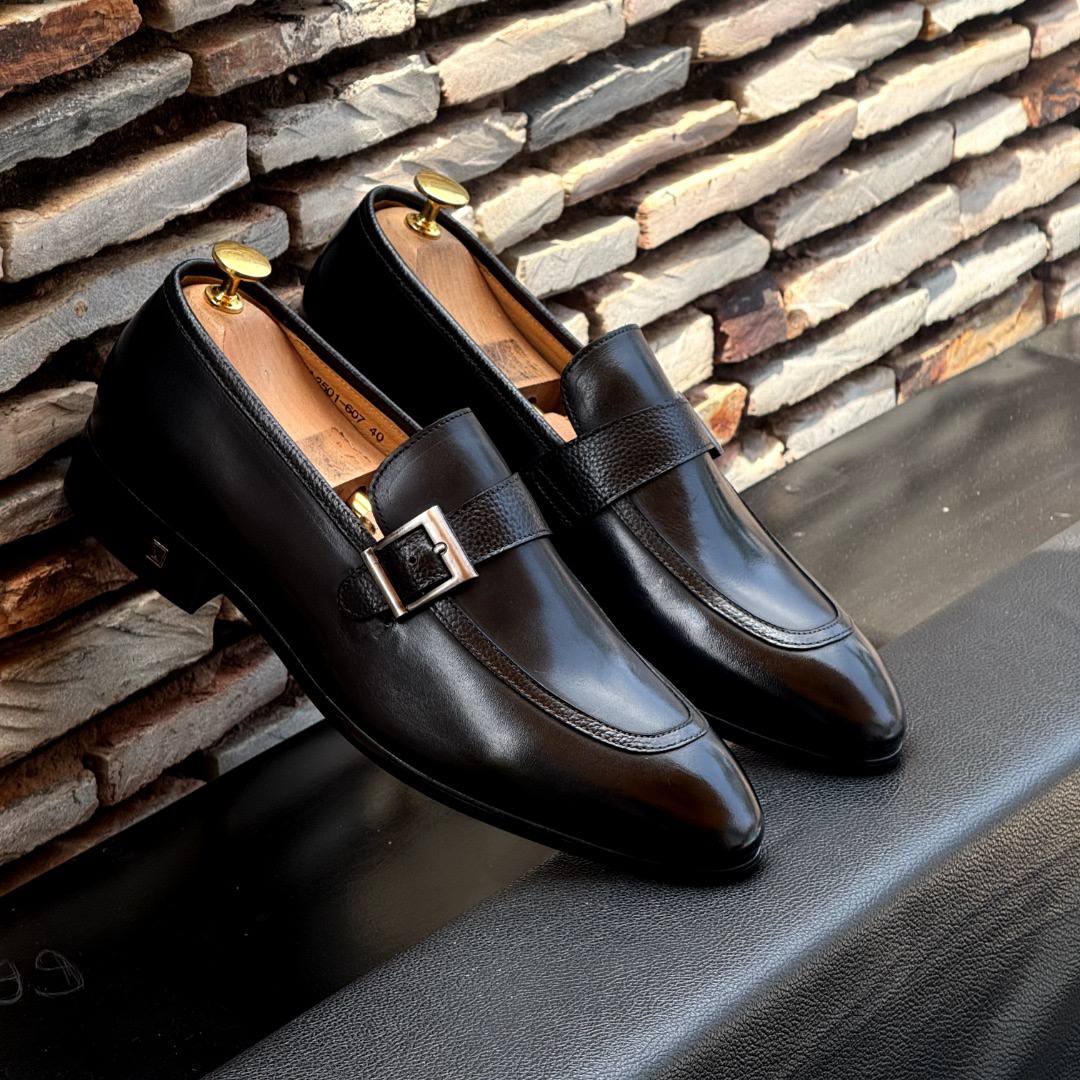 Luxe Leather Single Monk Strap Loafer
