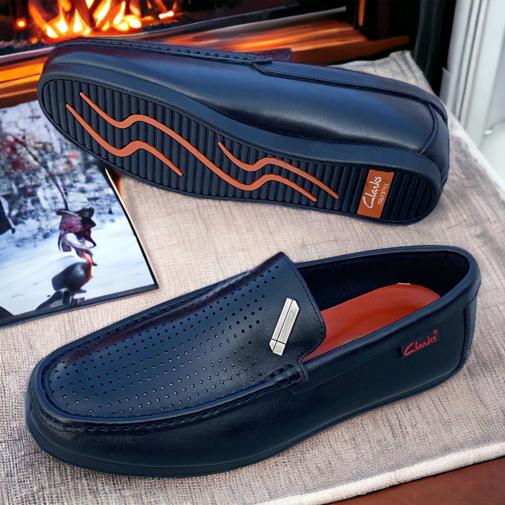 Clarks Leather Loafer (Perforated)