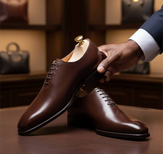 Men Quality Leather Zara Oxford Shoes (Coffee E-V2)