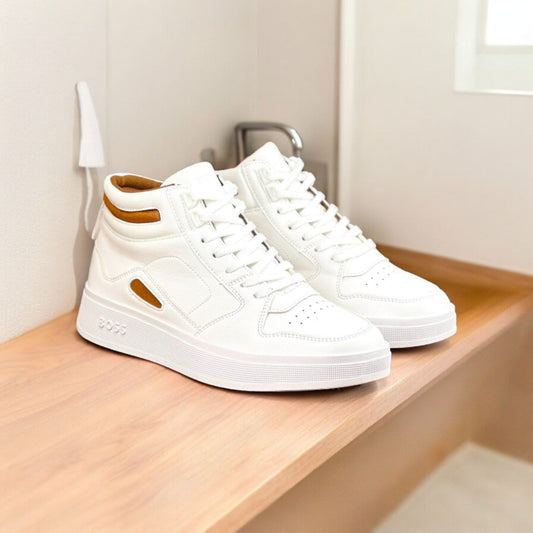 Boss White x Gold Sneaker Boots (Elegant RTC1)