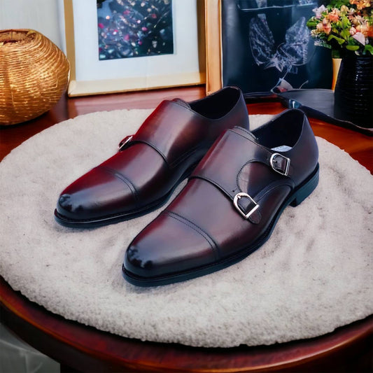 Coffee Double Monk Straps