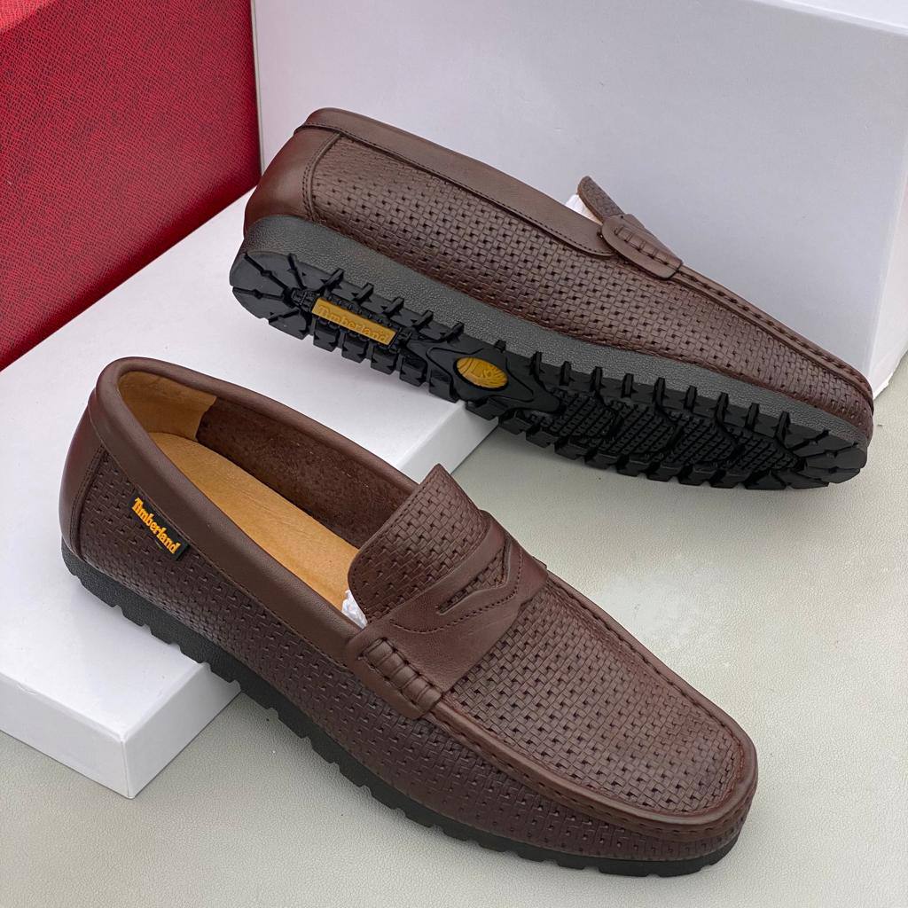 Timberland Leather Loafers with Solid Sole