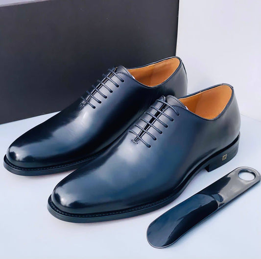 Leather Lace Shoe (Black)