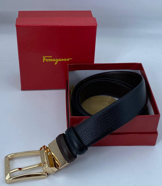 Feragamo Reversible Leather Belts (Black)