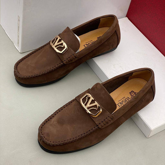 Flat Sole Suede Loafers