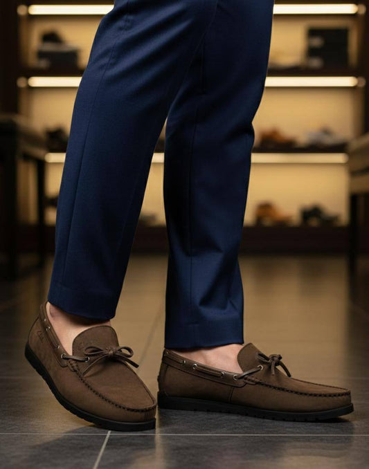 Men’s Heritage Suede Boat Loafer (Coffee AC-HUB1)