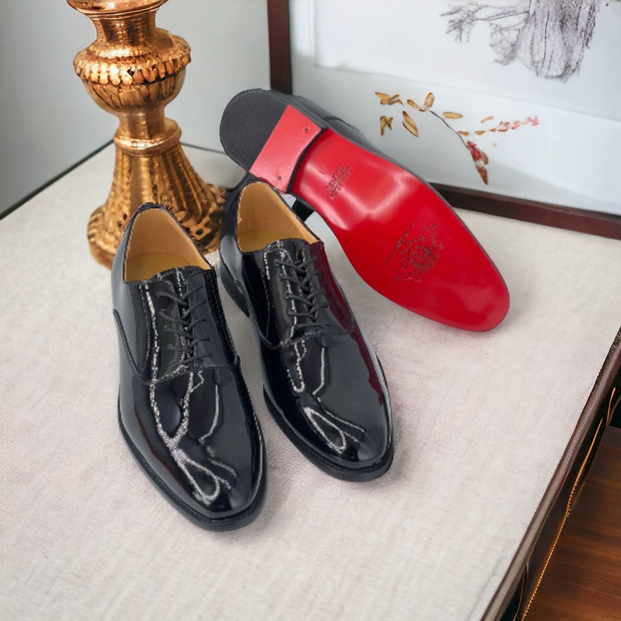 Luxe Mirror Red Bottom Shoes (Elegant)