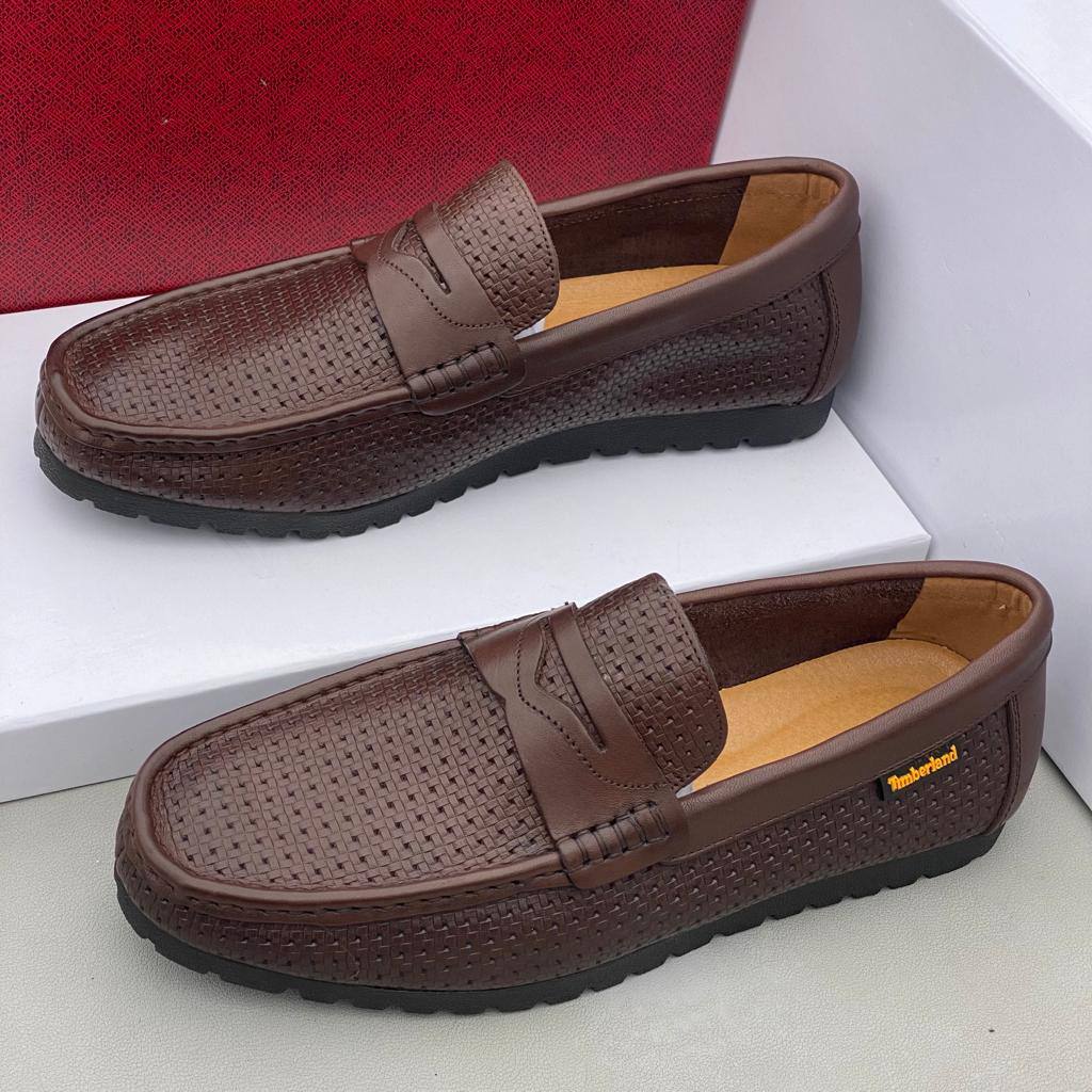 Timberland Leather Loafers with Solid Sole