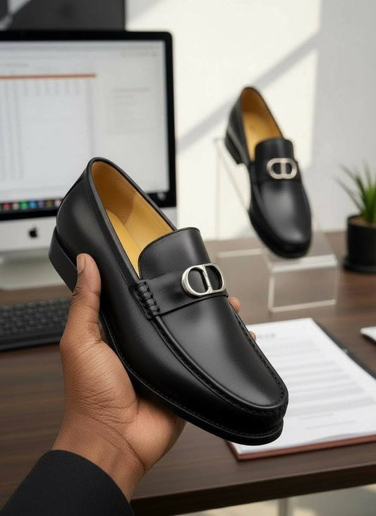 CD Italian Leather Penny Loafer (Black E-1F)
