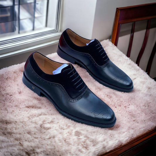 Black Leather x Suede Oxfords (s5)