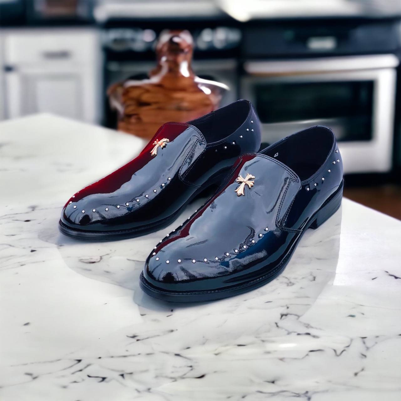 Patented Leather Shoes (Holy Cross Ornament)