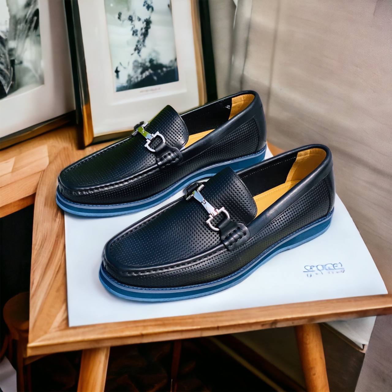 Black Smart Casual Shoes (Dotted)