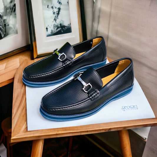 Black Smart Casual Shoes (Dotted)