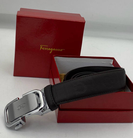Feragamo Leather Belt (Coffee)