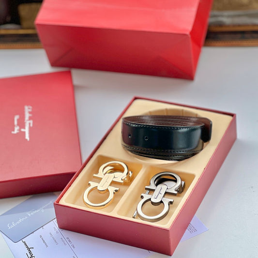 SF Premium Leather Belt (Extra Buckle)