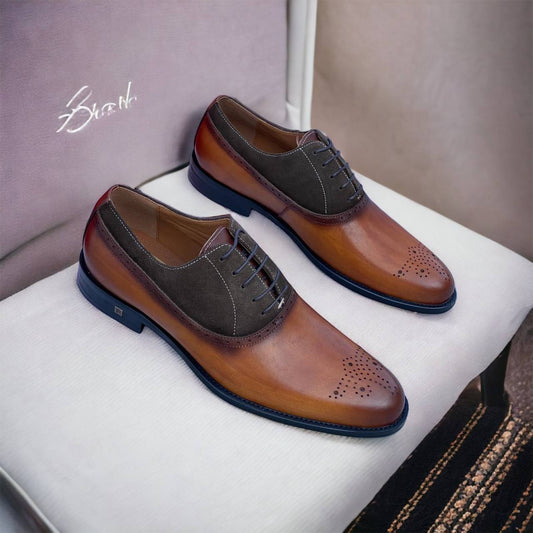 Brown Leather x Suede Oxfords (s5)