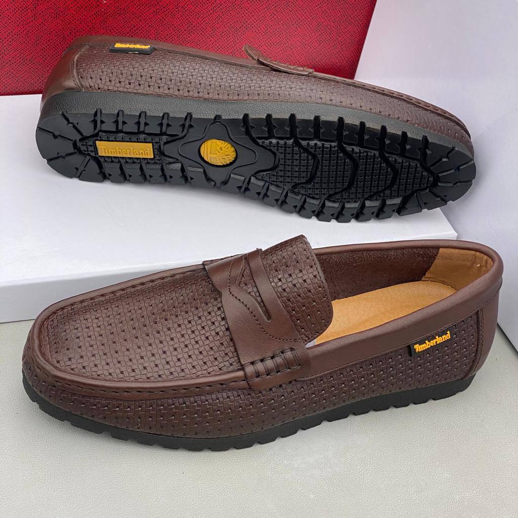 Timberland Leather Loafers with Solid Sole