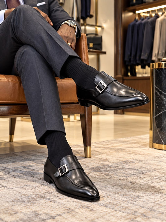 Luxe Leather Single Monk Strap Loafer