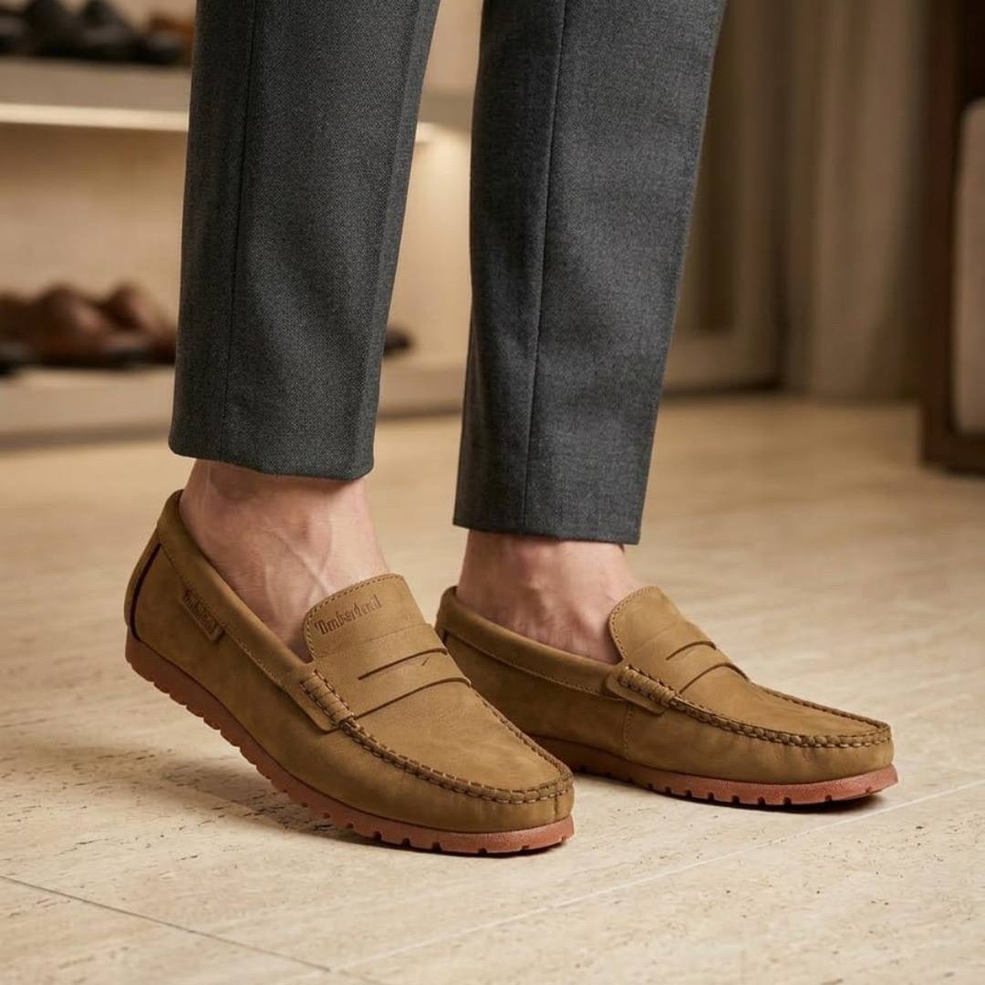 Timberland Men’s Cedar Bay Penny Loafer – Wheat Nubuck (CM-007)