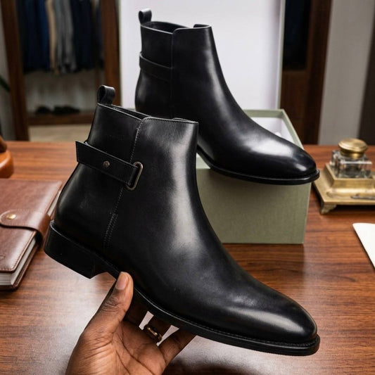Signature Leather Chelsea Boots ( AC x PG 001 )