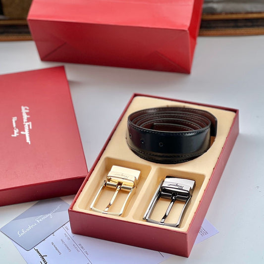 Classic SF Leather Belt (Extra Buckle)