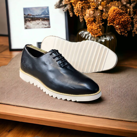 Black LacedUP Business Smart Footwear