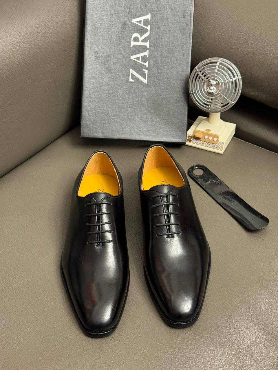 Men Quality Leather Zara Oxford Shoes (Black E-V2)