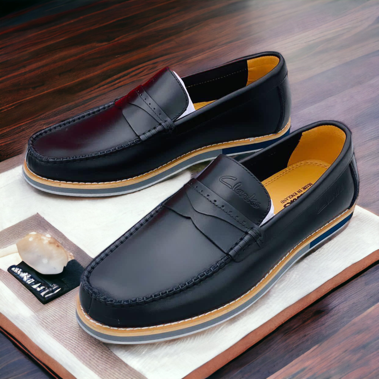 Black Leather Footwear